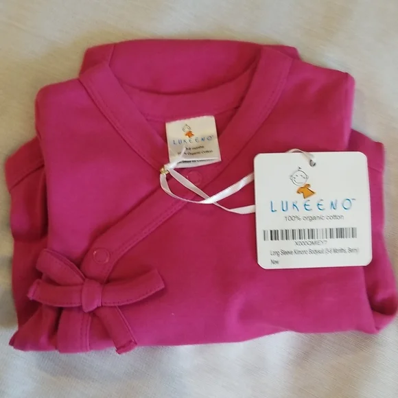 ORGANIC COTTON BABY BODY SUIT SZE 3-6 M IN BERRY - Picture 8 of 9